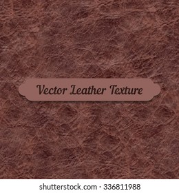 Vector brown crumpled leather texture. Element for your designs, promotional sales and other your projects. Just add your text