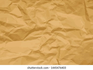 vector of brown crumpled paper texture