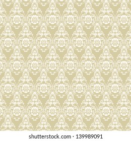 Vector brown damask background