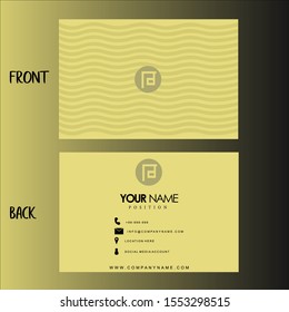 Vector brown design of Business card elegant