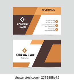 Vector brown elegant company business card template