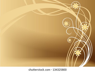 vector brown floral background
