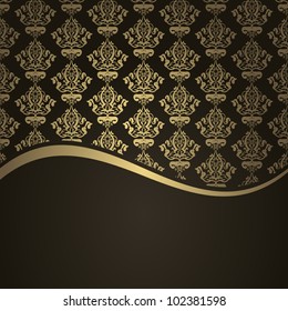 Vector brown and gold background