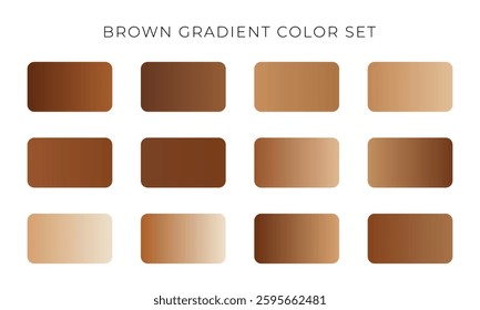 Vector Brown Gradient Color Palette