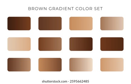 Vector Brown Gradient Color Palette