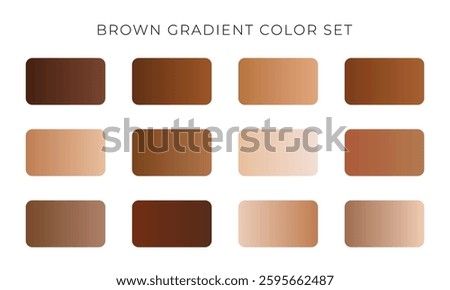 Vector Brown Gradient Color Palette