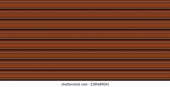 Vector Brown Horizontal Lines Wooden Wall. Grooved Plastic Siding. Outdoor Iron Fence. Metal Roofing Sheet. Wood Vintage Striped Panel. Steel House Frame. Home Linear Floor Texture