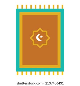 alfombra de oración islámica marrón vectorial adecuada para propósitos de diseño islámico