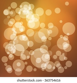 Vector brown lights background. soda bubble