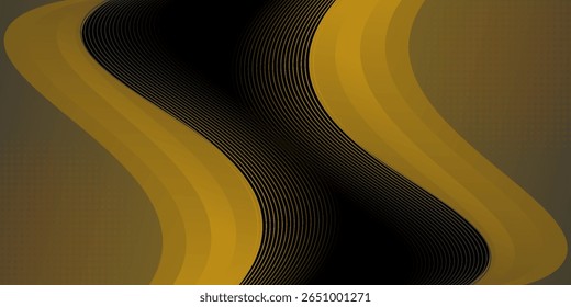 Vector brown line background curve element with white space for text and message design, overlapping layers,eps 10