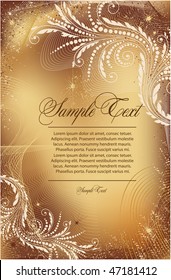 vector brown ornate illustration