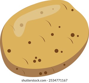 um vetor de batatas marrons com manchas