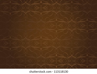 Vector Brown Retro decorative pattern wallpaper
