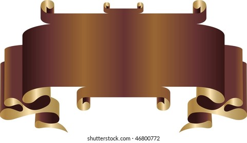 vector brown ribbon