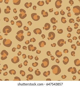 Vector Brown Seamless Skin Background. Fashion Animal Pattern