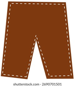 Vektorbraune Shorts für Herbstbekleidung für Designelemente