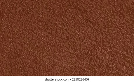 Textura realista de piel marrón vectorial. Patrón de cuero de chocolate oscuro. Fondo de la cubierta de tela de moda. Rodeado de ropa de lujo marrón. Efecto cutáneo de vaca natural