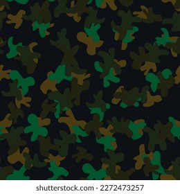 Vektorbraune Textur. Abstrakte Baumfarbe. Digital Green Camouflage. Urban Modern Muster. Camo Khaki Grunge. Holzhintergrund wiederholen. Nahtlose Bürste. Brauner Camo-Paint. Militärische Vektorgrafik.