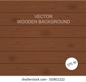 vector brown textured wooden background. 