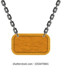 Vector Brown Wood Banner Isolated on White Background. Clean Wooden Texture