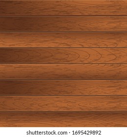 Vector brown wood texture background. Grunge old wooden panels and planks illustration