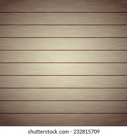 Vector brown wooden planks texture, table or floor surface