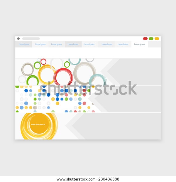 Vector Browser Design Responsive Website Template Stock Vector Royalty Free