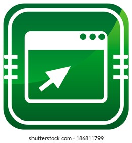 Vector browser green icon