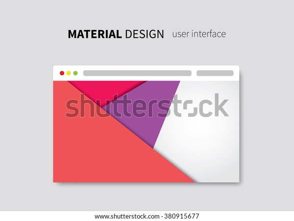 Vector Browser Material Layout Background New Stock Vector Royalty Free