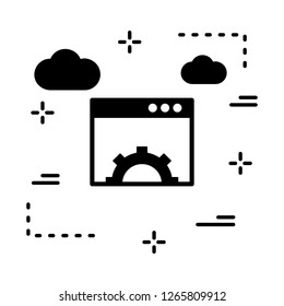 vector browser setting icon 
