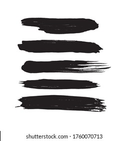 Vector Brush, Abstract black Paint brush stroke, line or texture. Dirty artistic design element, box, frame or background for text. Grunge design elements. 