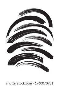 Vector Brush, Abstract black Paint brush stroke, line or texture. Dirty artistic design element, box, frame or background for text. Grunge design elements. 