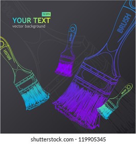 Vector brush background