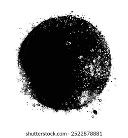 Círculos de pincel vetorial. Círculo de pincel de tinta desenhado à mão. grunge, sujo, salpicos