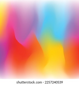 vector brush colorful hologram with curve.