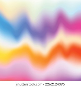 vector brush colorful hologram with curve.