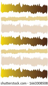 Vector brush gold color pattern. Abstract background with zigzag brush strokes. pink, yellow, blue monochrome hand drawn texture 