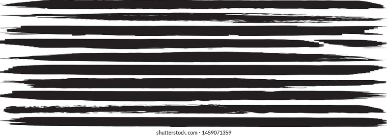 Vector brush grunge. Abstract spots, lines. Chaotic shapes patterns. Ink blots old