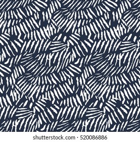Vector brush grunge scribble strokes seamless pattern