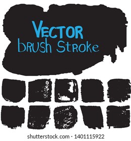 Vector brush in grunge style. A set of abstract patches of paint. A background with place for text