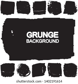 Vector brush in grunge style. A set of abstract patches of paint. A background with place for text