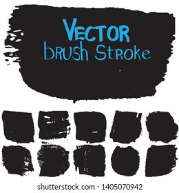 Vector brush in grunge style. A set of abstract patches of paint. A background with place for text