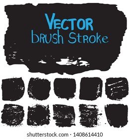 Vector brush in grunge style. A set of abstract patches of paint. A background with place for text