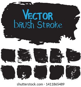 Vector brush in grunge style. A set of abstract patches of paint. A background with place for text