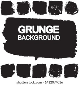 Vector brush in grunge style. A set of abstract patches of paint. A background with place for text