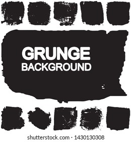 Vector brush in grunge style. A set of abstract patches of paint. A background with place for text