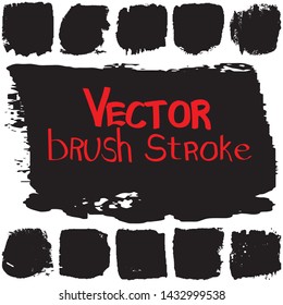 Vector brush in grunge style. A set of abstract patches of paint. A background with place for text