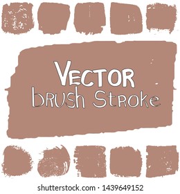 Vector brush in grunge style. A set of abstract patches of paint. A background with place for text