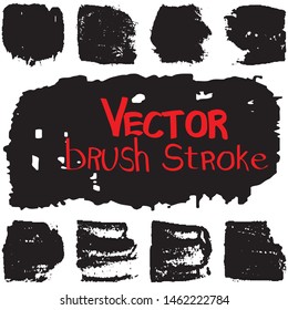 Vector brush in grunge style. A set of abstract patches of paint. A background with place for text