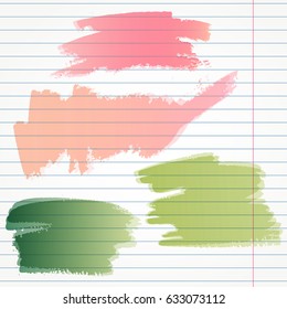 vector brush hand drawn strokes as design elements